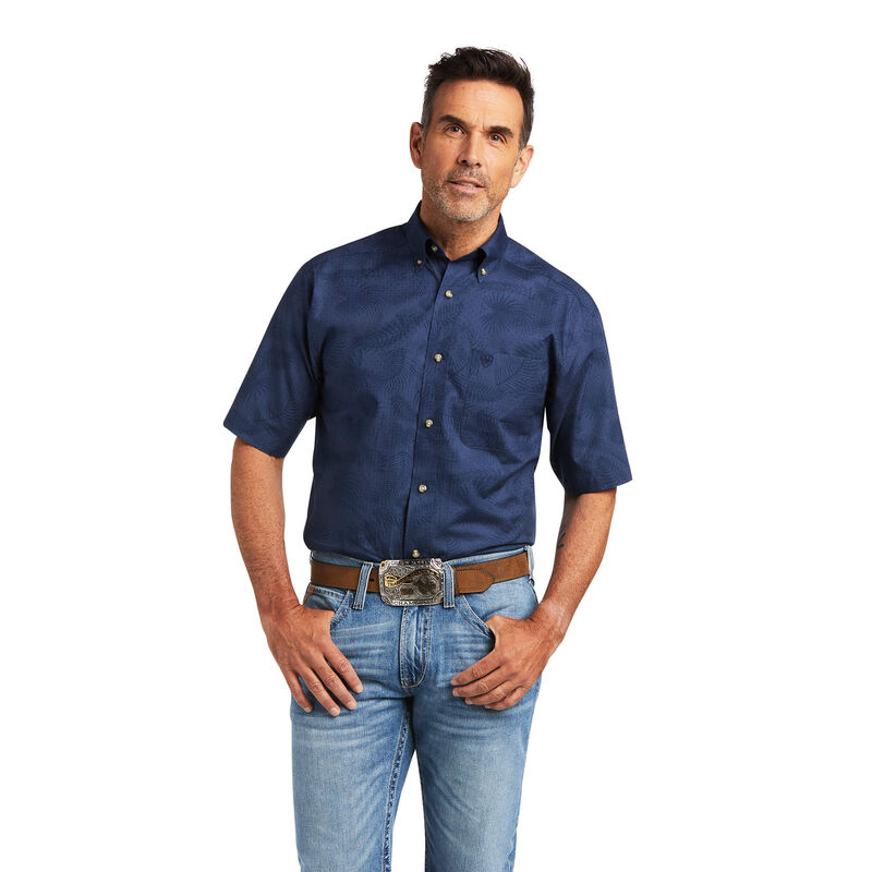 Ariat Tremaine Classic Fit - Miesten Laivastonsininen Paidat ( VCNYLJ-153 )